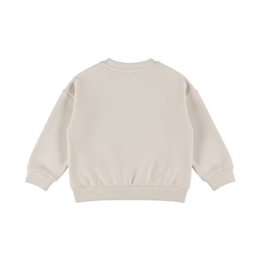 Dirkje Jongens Loose Fit Trui - Whisper White — detailfoto 2