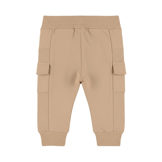 Dirkje Jongens Cargo Joggingbroek - Cornstalk — detailfoto 2
