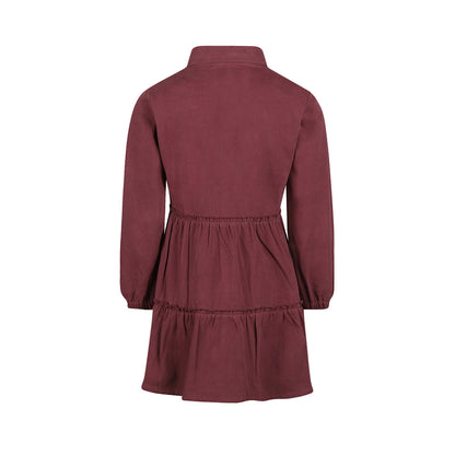 Koko Noko Meisjes Blouse Jurk - Eggplant — detailfoto 2
