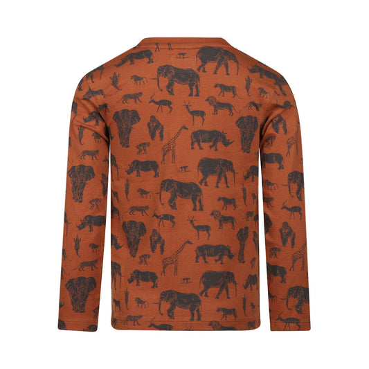 Koko Noko Jongens Longsleeve - Dusty orange — detailfoto 2