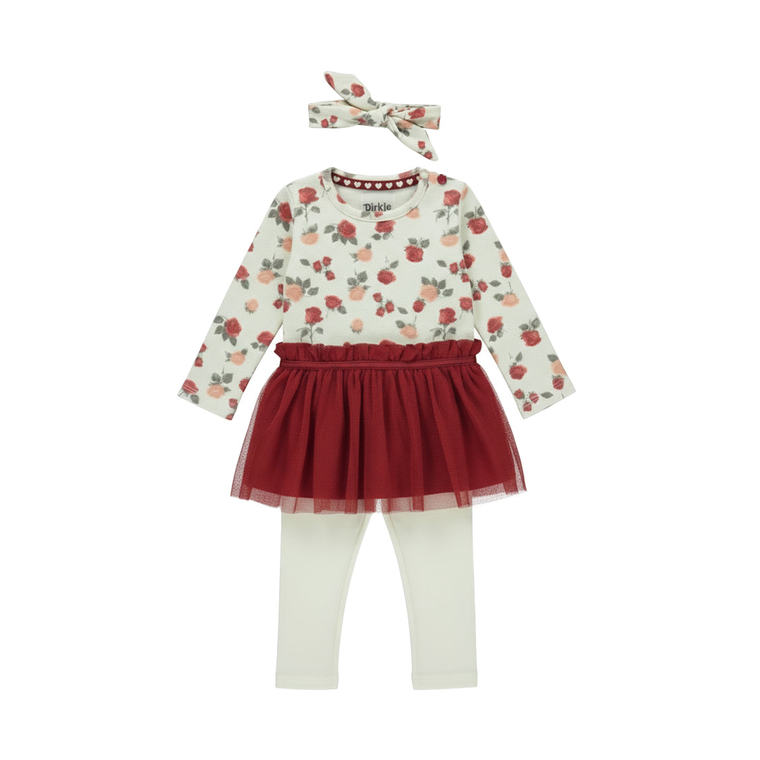 Dirkje Meisjes 3-delige Kledingset - Antique white