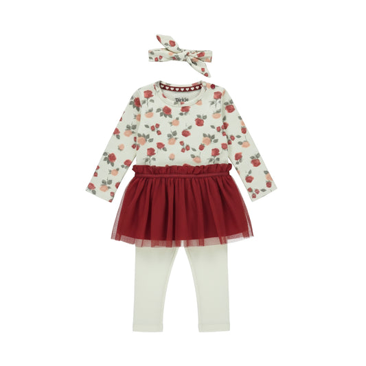 Dirkje Meisjes 3-delige Kledingset - Antique white