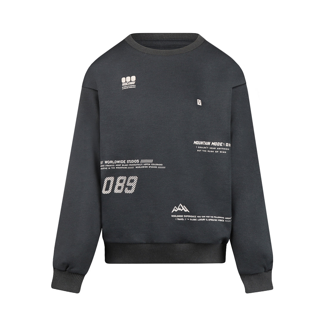 No Way Monday Jongens Tekstprint Trui - Woodland gray
