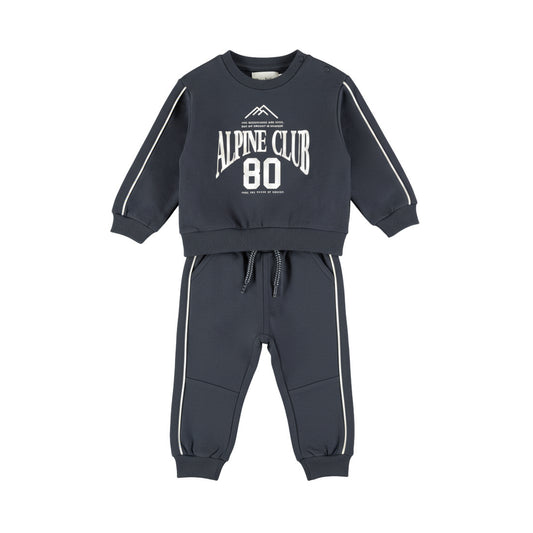 Dirkje Jongens 2-delige Alpine Club Kledingset - Blueberry