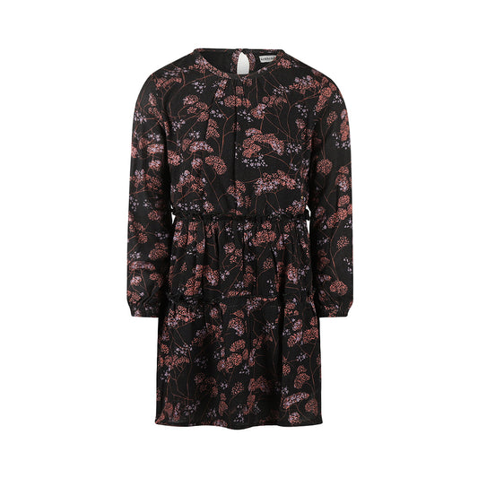 Koko Noko Meisjes Bloemen Jurk - Faded black