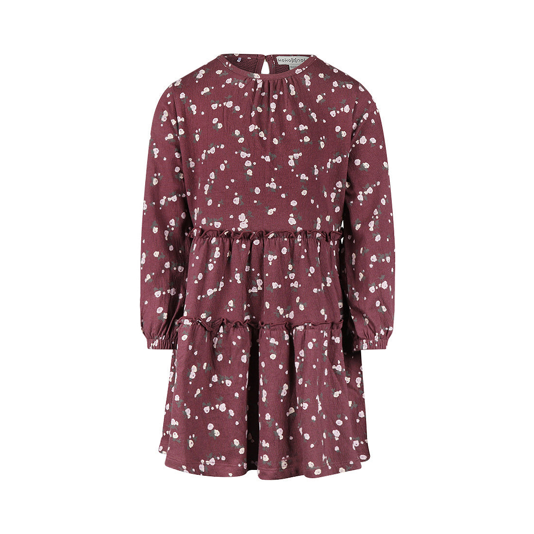 Koko Noko Meisjes Bloemen Jurk - Eggplant