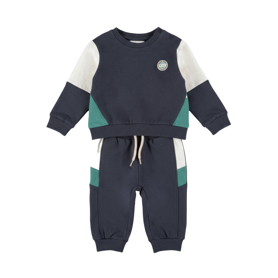 Dirkje Jongens 2-delige Colorblock Kledingset - Blueberry