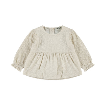Dirkje Meisjes Blouse - Antique white