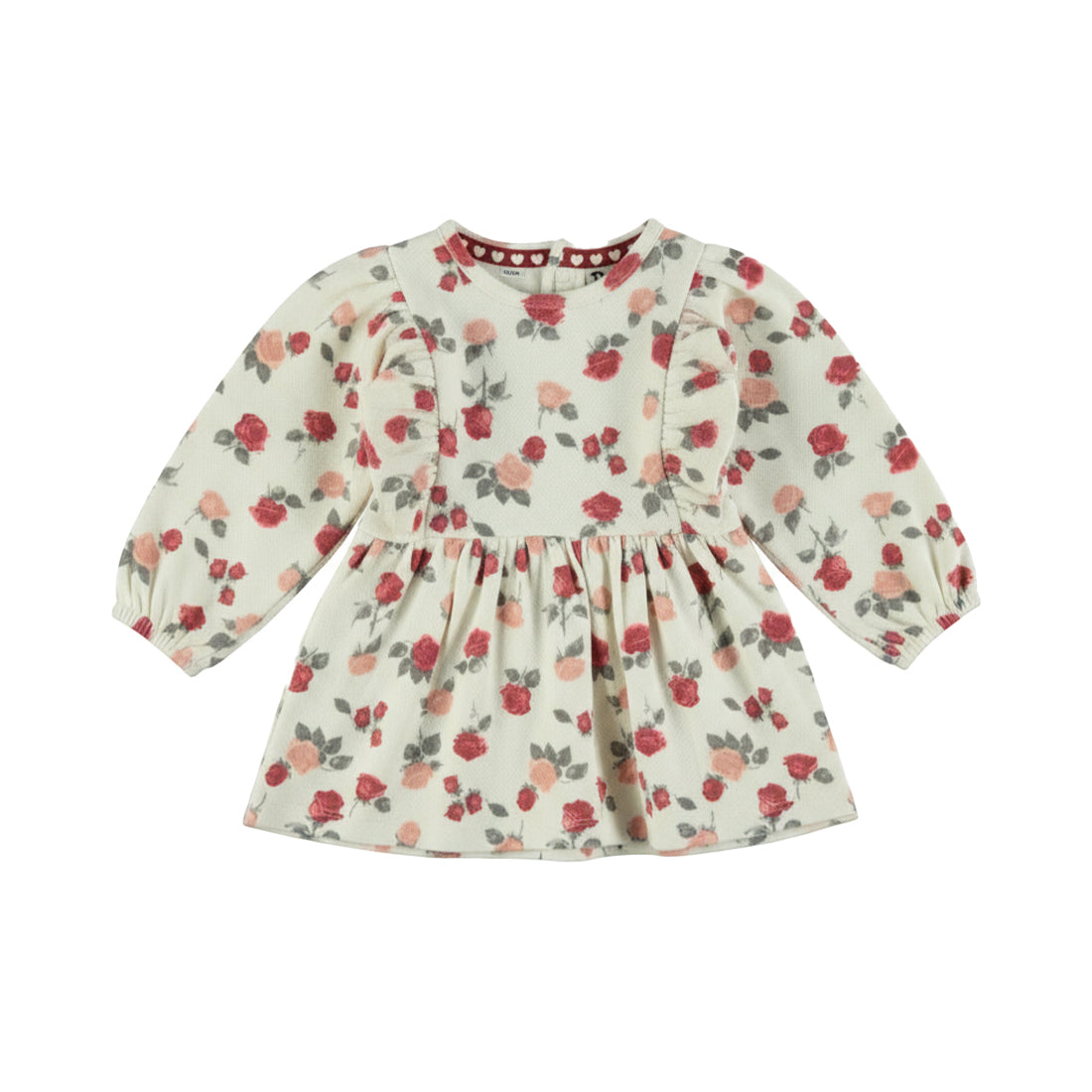 Dirkje Meisjes Rozen Jurk - Antique white