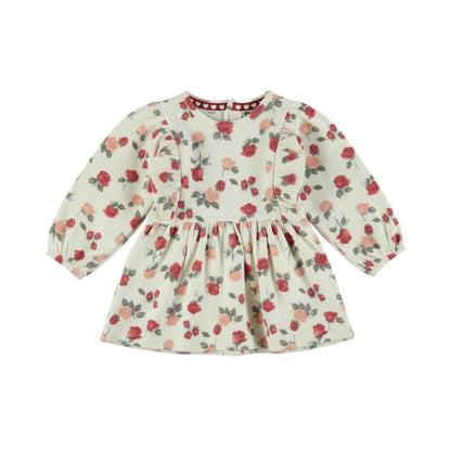 Dirkje Meisjes Rozen Jurk - Antique white