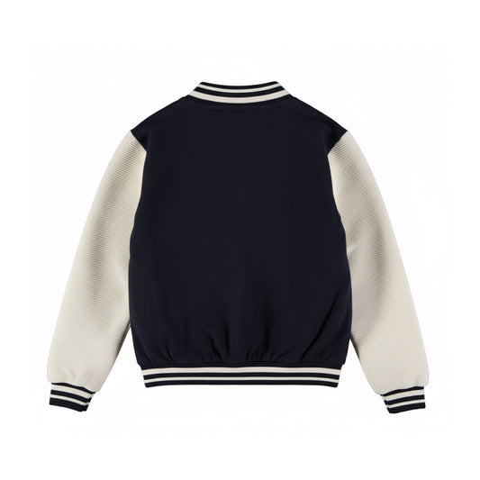 No Way Monday Jongens Baseball Vest - Navy — detailfoto 2