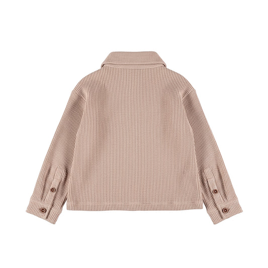 Dirkje Jongens Loose Fit Overhemd - Angora — detailfoto 2
