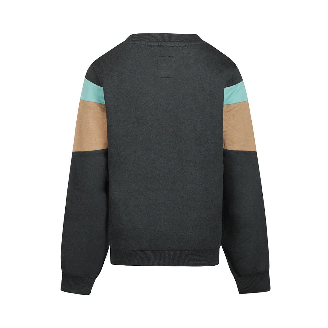 No Way Monday Jongens Colourblock Trui - Woodland gray — detailfoto 2