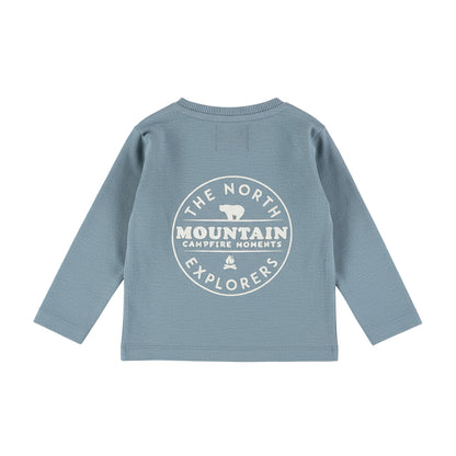 Dirkje Jongens Longsleeve - Ocean mist — detailfoto 2