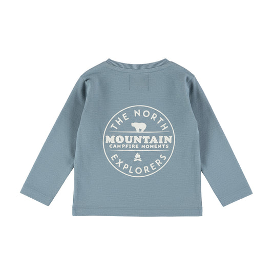 Dirkje Jongens Longsleeve - Ocean mist — detailfoto 2