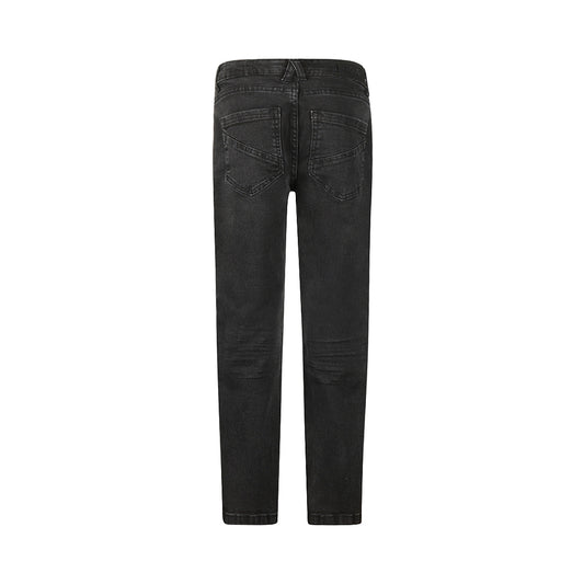 No Way Monday Jongens Loose Fit Jeans - Dark grey melee — detailfoto 2