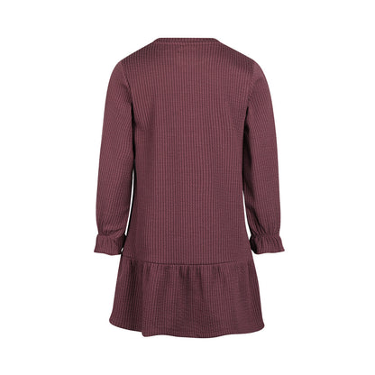 Koko Noko Meisjes Jurk - Eggplant — detailfoto 2