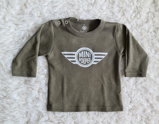 Little Jay mini poeper - Leger groen - T-shirt lange mouw