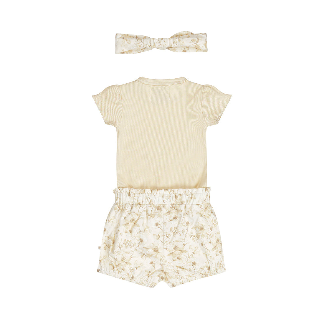 Dirkje so sweet baby set - romper, korte broek en haarbandje