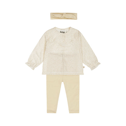 Dirkje blossom baby set - blouse, legging en haarbandje