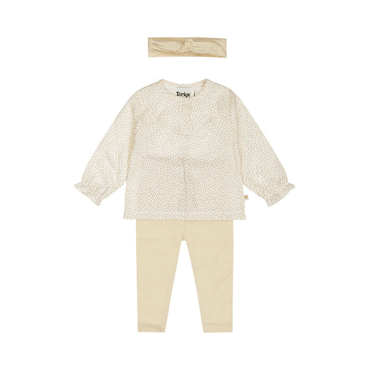 Dirkje blossom baby set - blouse, legging en haarbandje