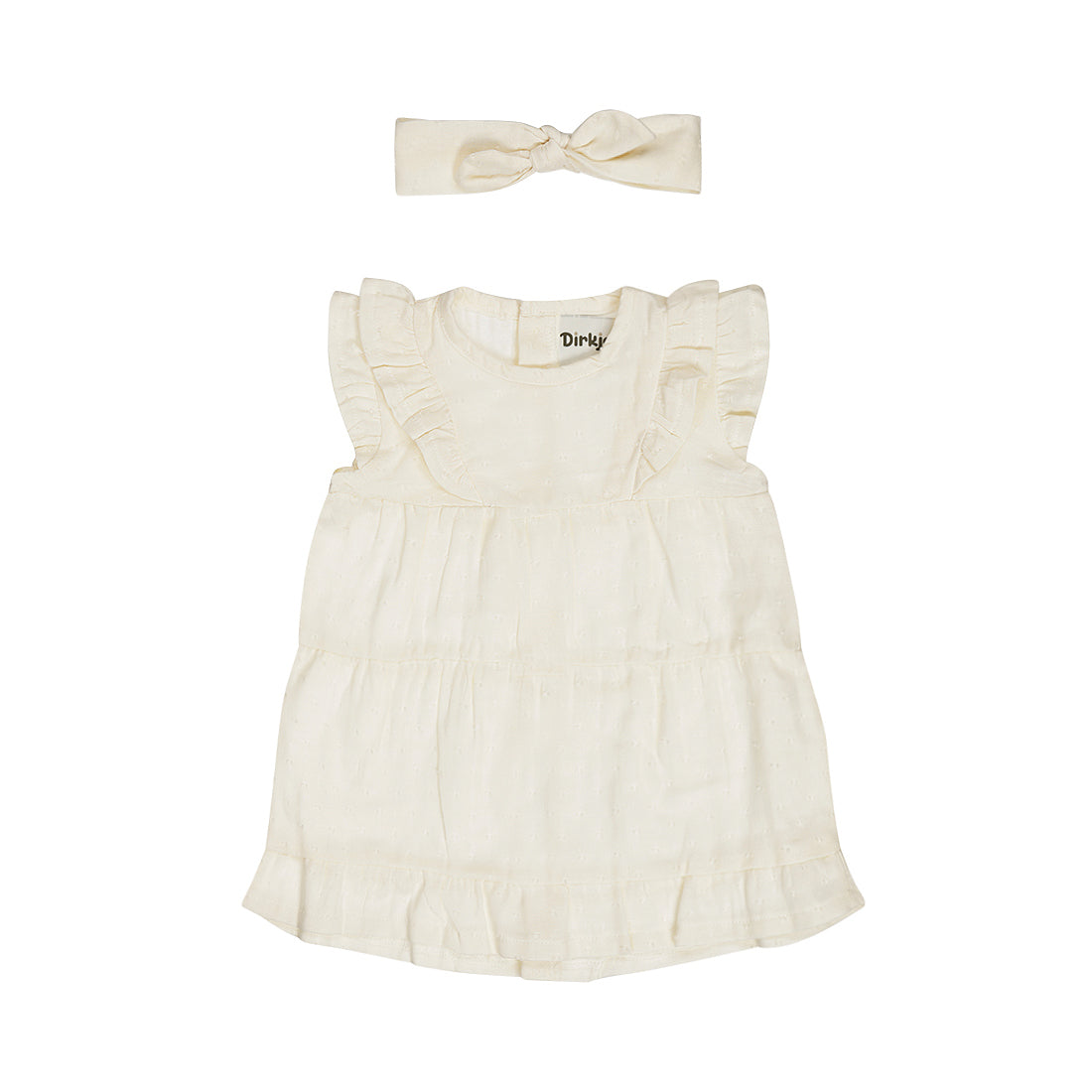 Dirkje off white zomerset - jurk met haarbandje
