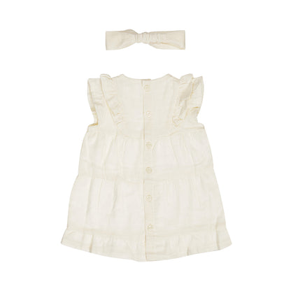Dirkje off white zomerset - jurk met haarbandje