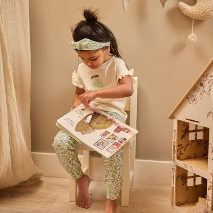 Dirkje flower power baby set - t-shirt, broek en haarbandje