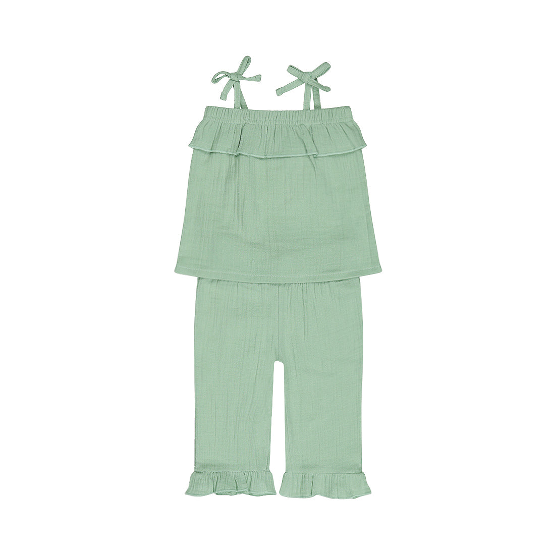 Dirkje aqua green kleding set - top en broek