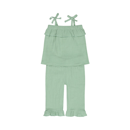 Dirkje aqua green kleding set - top en broek
