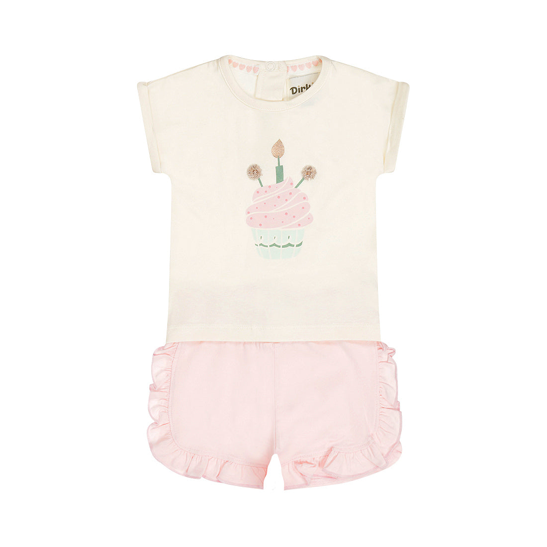 Dirkje cupcake kleding set - t-shirt en korte broek