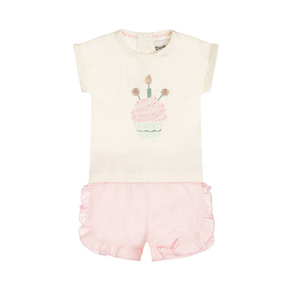 Dirkje cupcake kleding set - t-shirt en korte broek