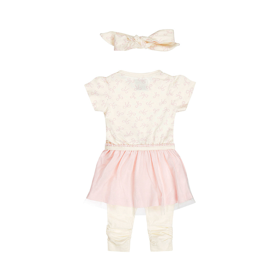 Dirkje strikjes baby set - jurkje, legging en haarbandje