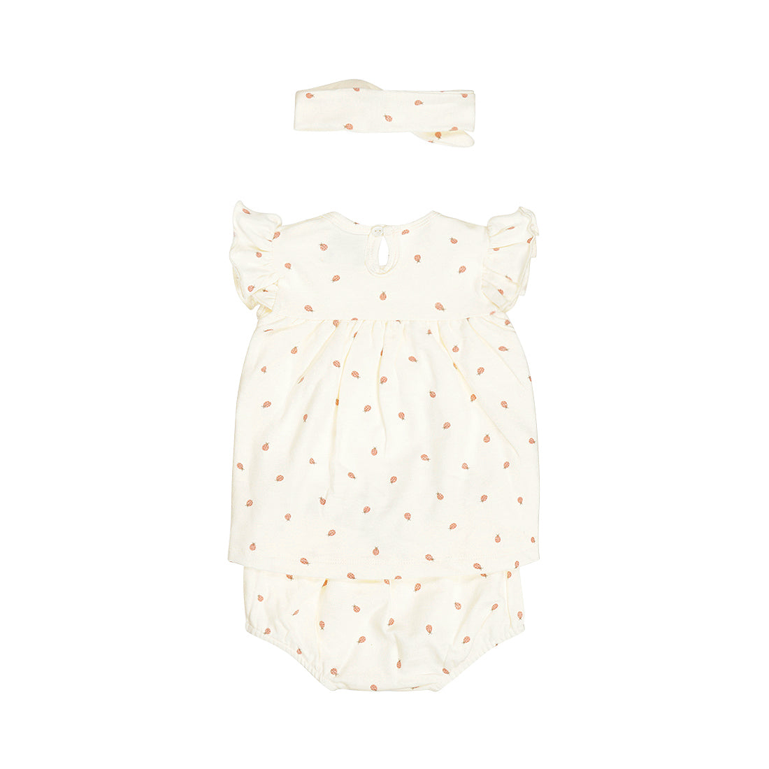 Dirkje lady bug baby set - jurkje, broekje en haarbandje