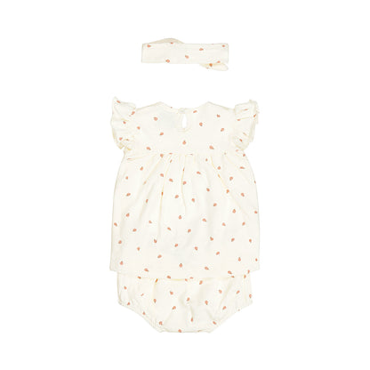 Dirkje lady bug baby set - jurkje, broekje en haarbandje