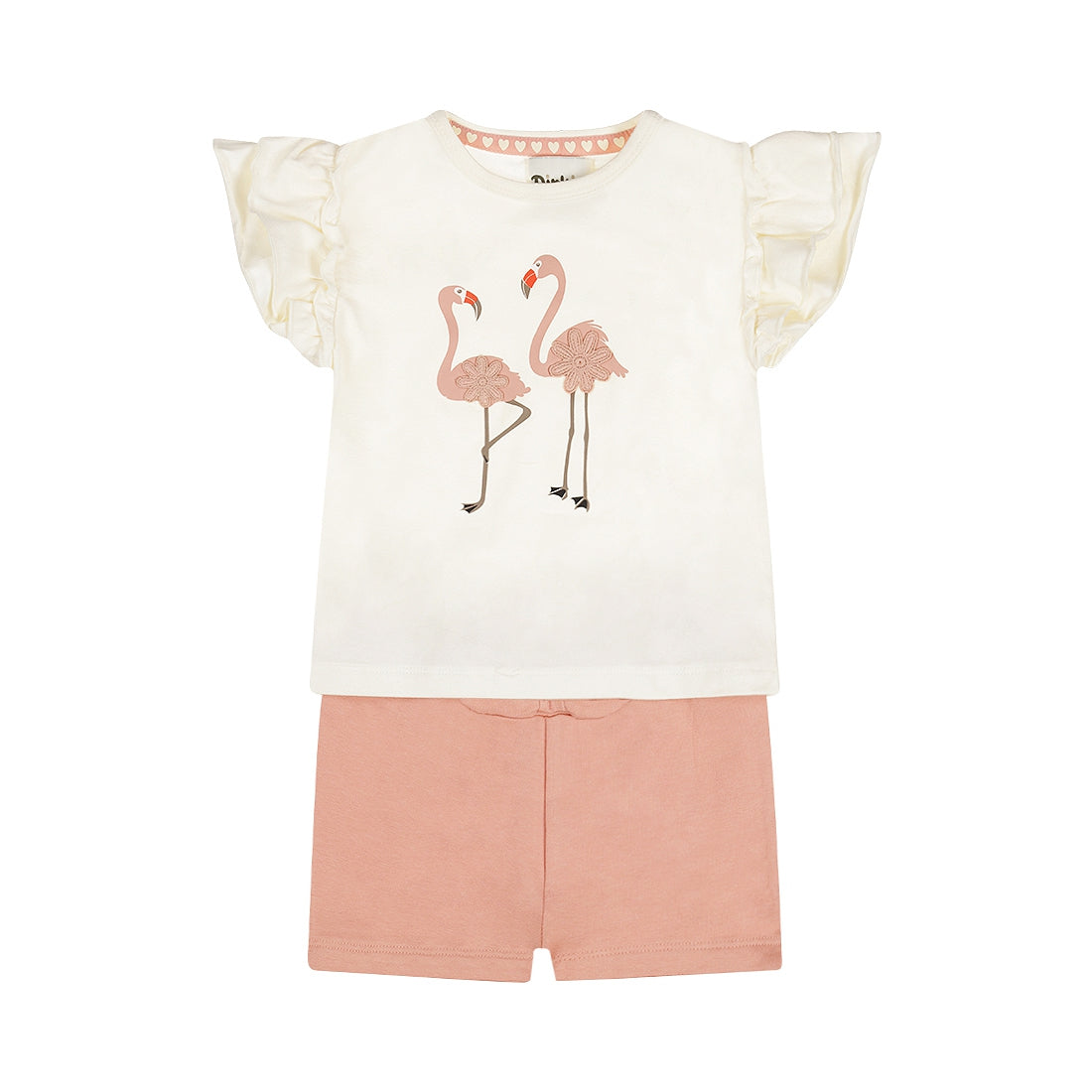 Dirkje flamingo kleding set - t-shirt en korte broek