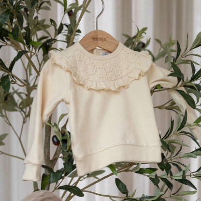Dirkje Meisjes Sweater - Gebroken wit