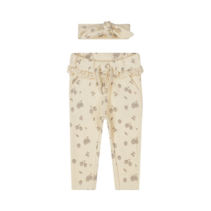 Dirkje Meisjes Broek met haarband - Gebroken wit