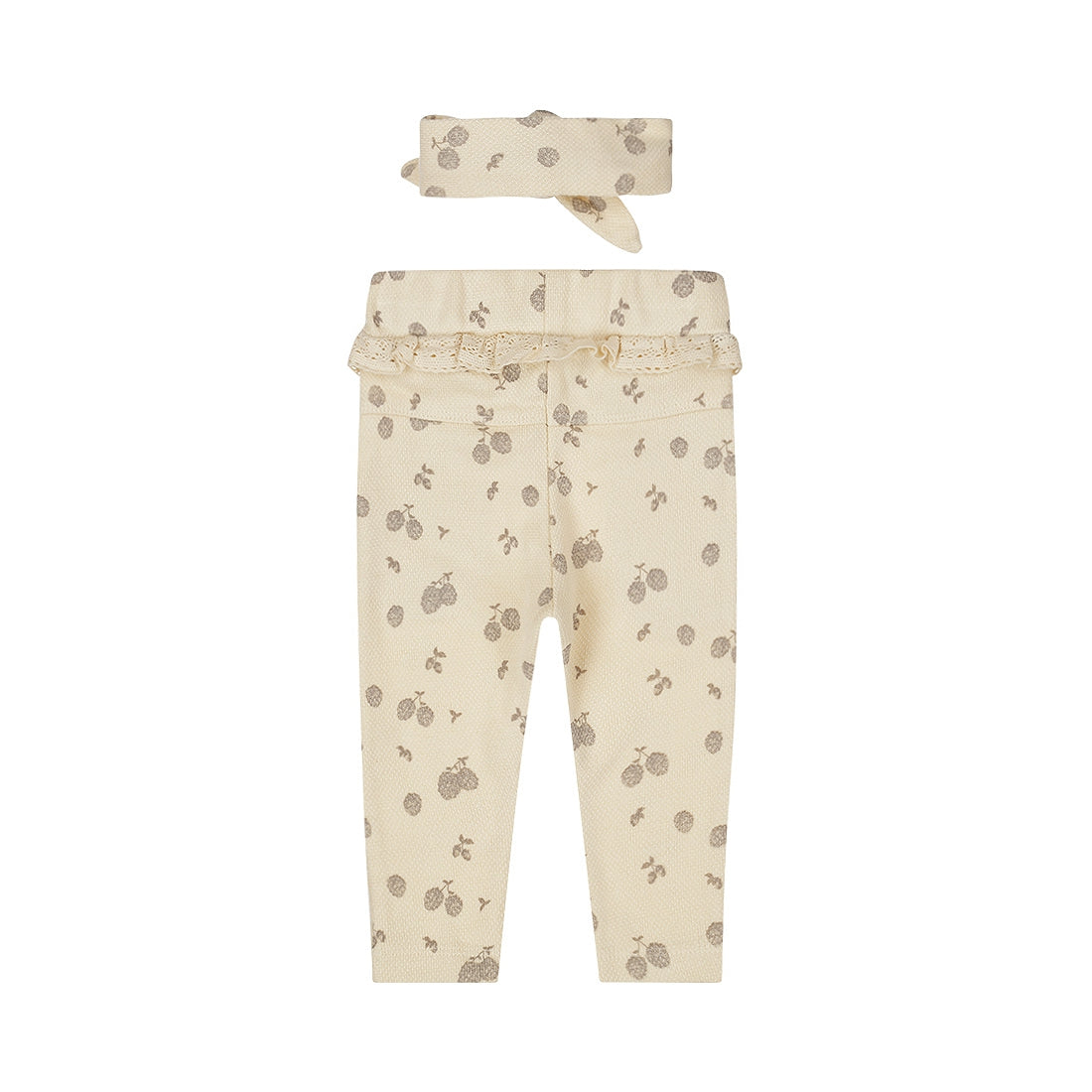 Dirkje Meisjes Broek met haarband - Gebroken wit