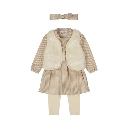 Dirkje Meisjes Babyset - Taupe