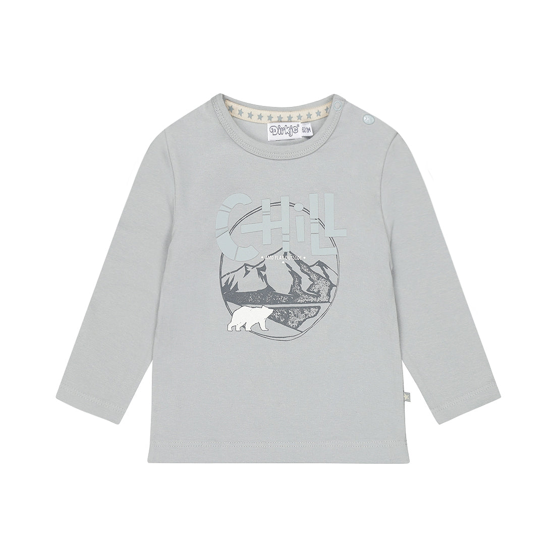 Dirkje Jongens Longsleeve - Lichtgrijs