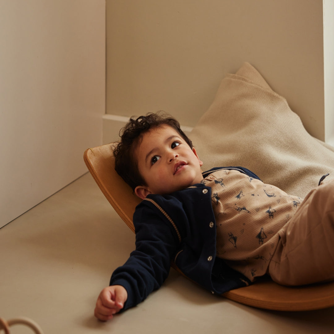 Dirkje Jongens Longsleeve 2-pack - Donkerblauw en zandbeige