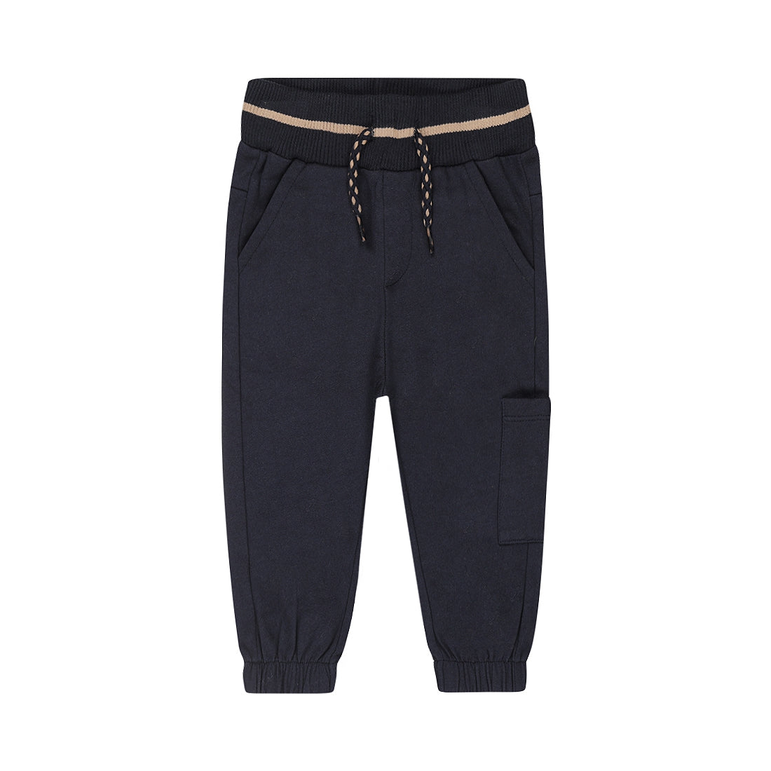 Dirkje Jongens Joggingbroek - Donkerblauw met beige