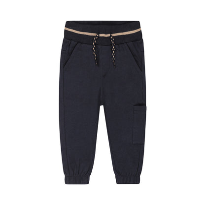 Dirkje Jongens Joggingbroek - Donkerblauw met beige