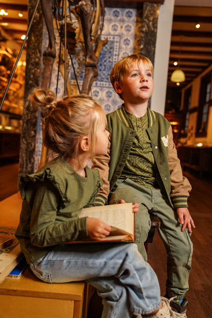 Koko Noko Jongens Cargobroek - Grijsgroen