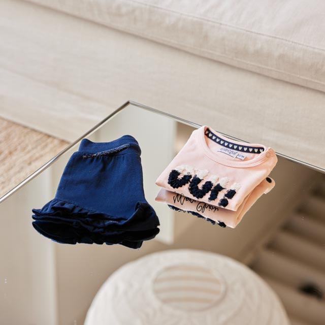 Dirkje Oui mon chéri baby set - korte broek en t-shirt