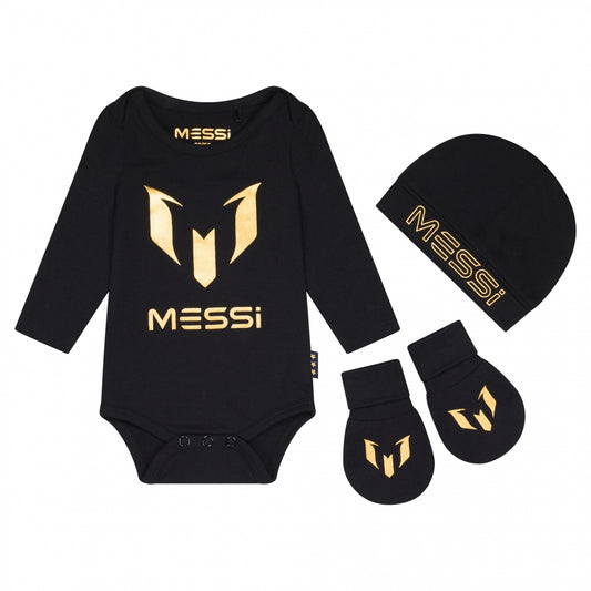 Messi cadeaupakket - romper, mutsje en slofjes