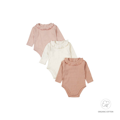 Dirkje pink meisjes rompertjes 3 PACK