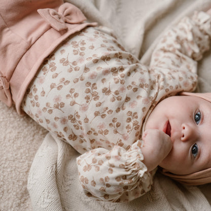 Dirkje strikjes baby broek dusty pink