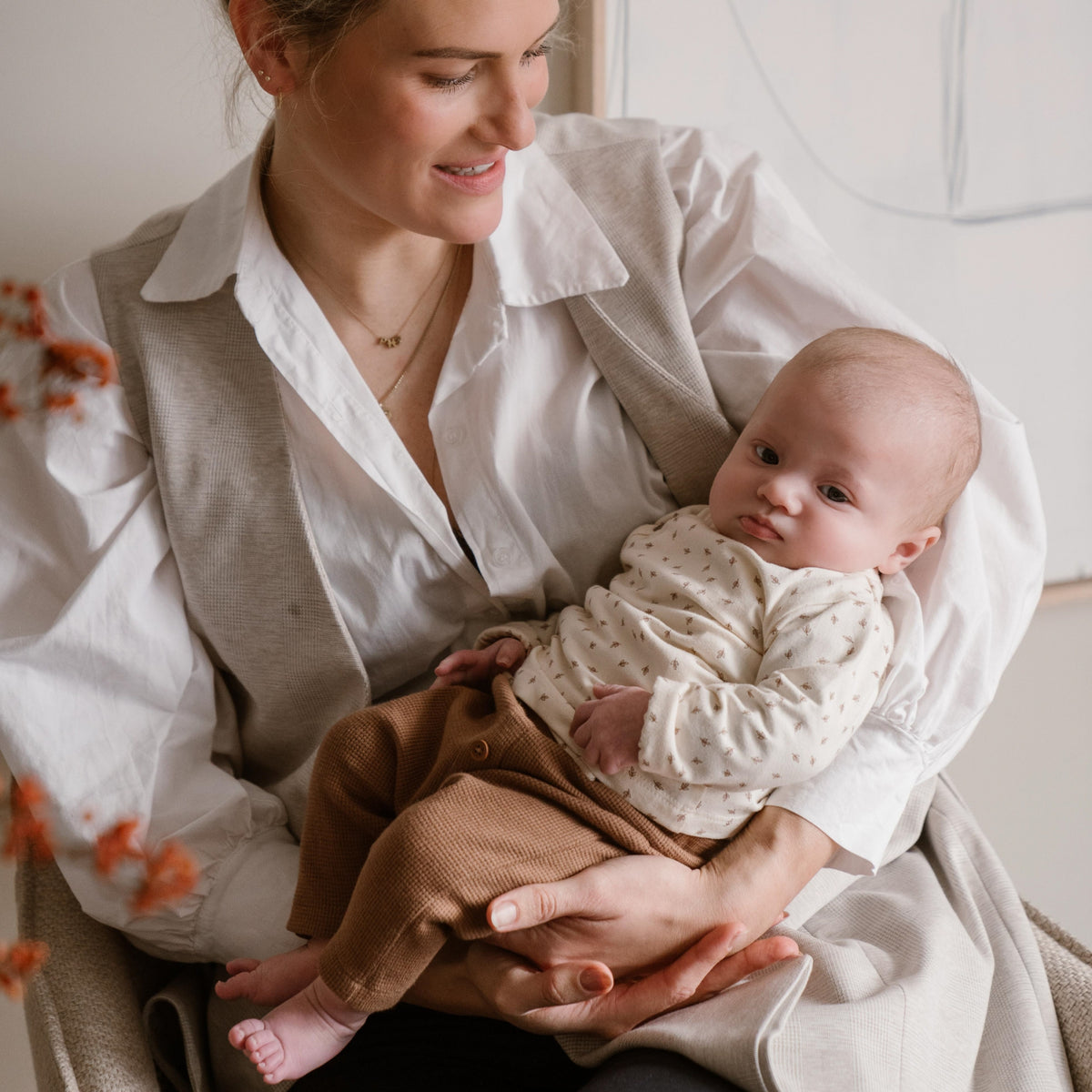 Dirkje baby shirtje blaadjes